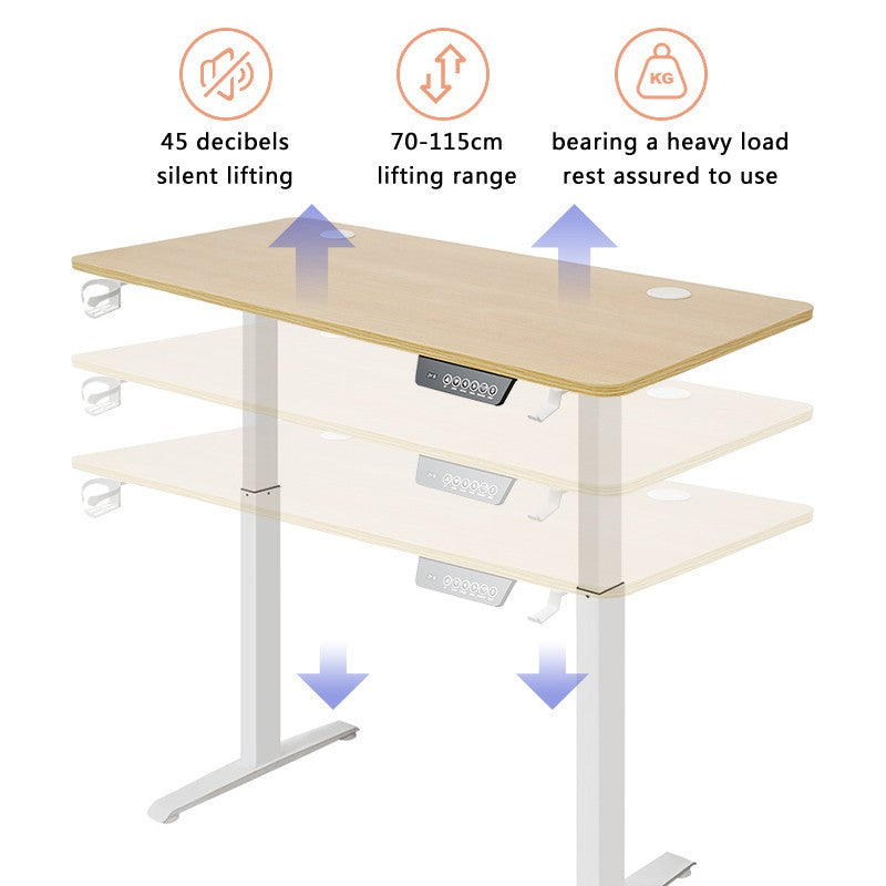 Height Adjustable Desk Motion Electric Sit Stand Up Down Computer Table Lift Motorized Gaming Desktop Modern Home Office Desks