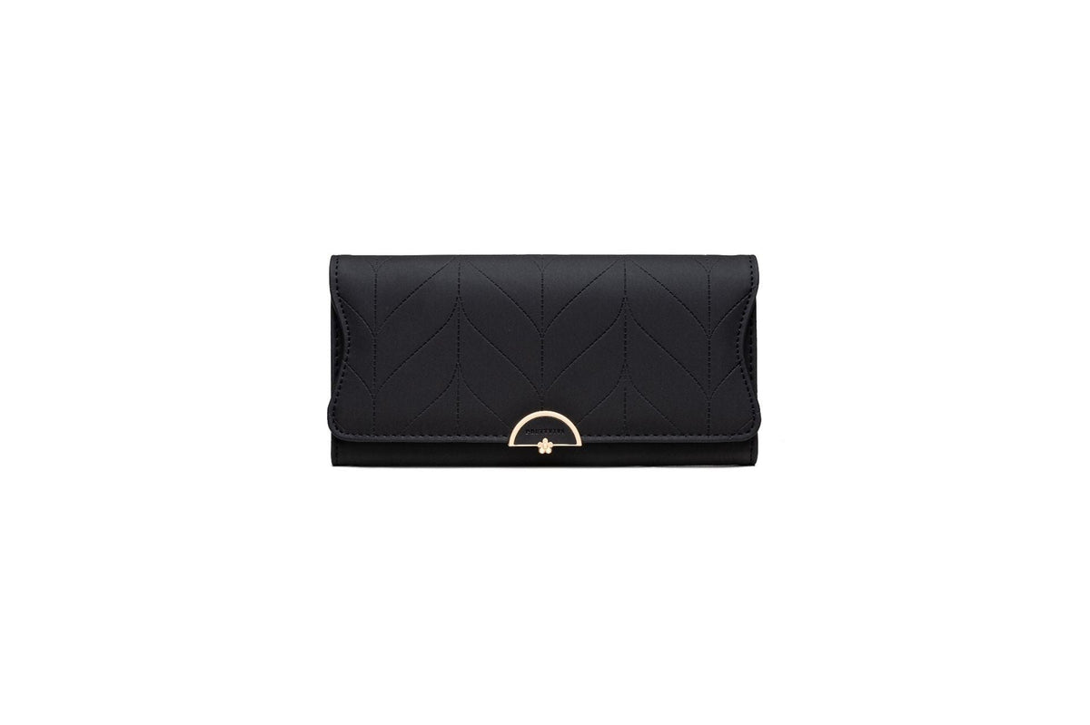 PU Fashion Long Women's Wallet Fashion Buckle New Handbag Large Capacity Fresh Wallet Wallet