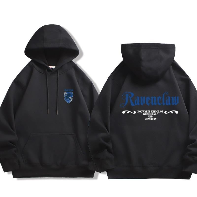 Harry Potter Co Branded Slytherin Hogwarts School Hoodie for Autumn and Winter Fashion Trend, Unisex Hoodie