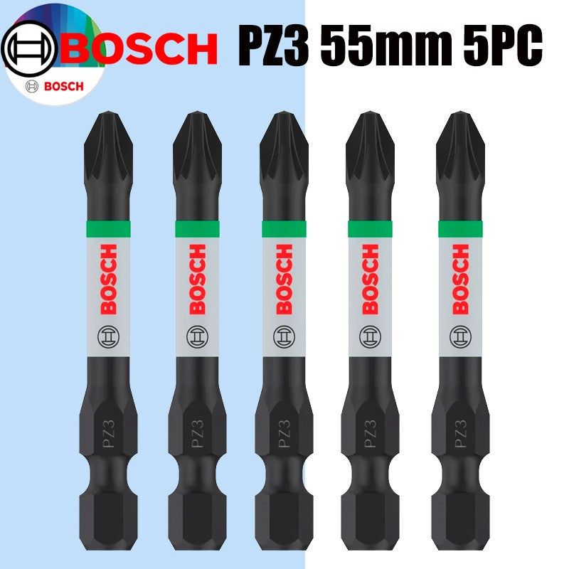 BOSCH Impact Drill Bits PH/PZ 55mm S2 Modified Steel Heat Treatment Process Endurance Tool Attachments Screwdriver Head