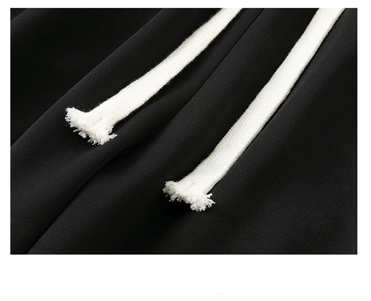 Black Straight Pants for Men's Summer Wide Leg Pants Casual Harajuku Student Pants High Street Trousers Gray Cool Sweatpants