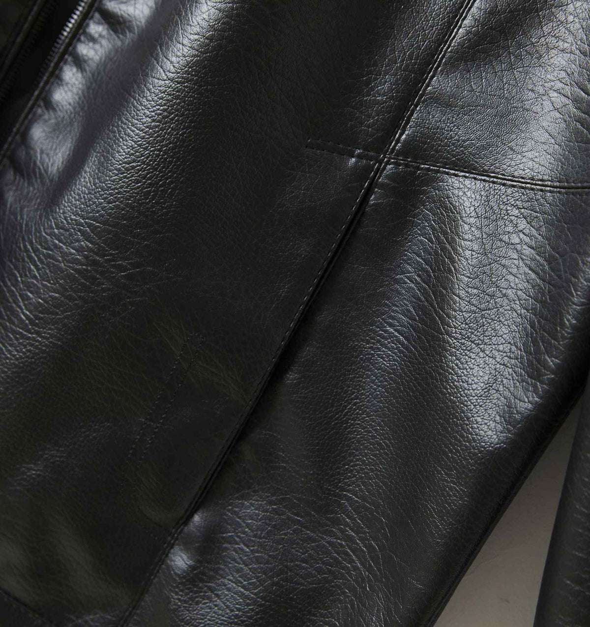Men's Stand Collar Slim Fit Autumn Winter New Haining Leather Jacket Men's Middle-aged Plus Velvet Thickening