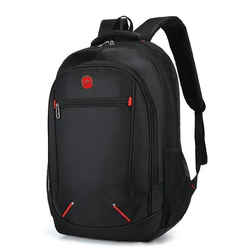 Large-capacity Student School Bag Casual Solid Color Backpack Material Oxford Men New Backpack Multi-functional Simple Bag