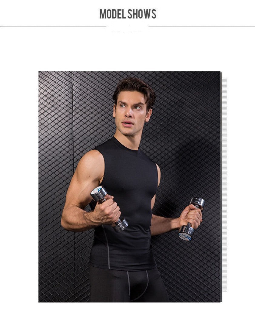 1pcs Men Vest Running Shirt Boys Soccer Shirts Men's Jersey Sportswear Mens Jogging Quick Dry Compression Fitness Top clothe