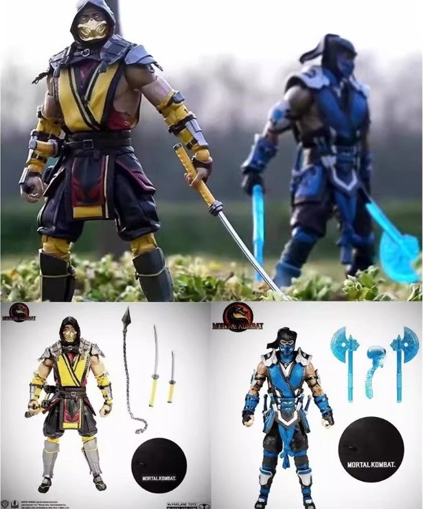 Game Mortal Kombat Spawn Sub Zero Scorpion Kitana Liu Kang 7" Articulated Action Figure Toys 17cm Game Figurines Collectible Toy