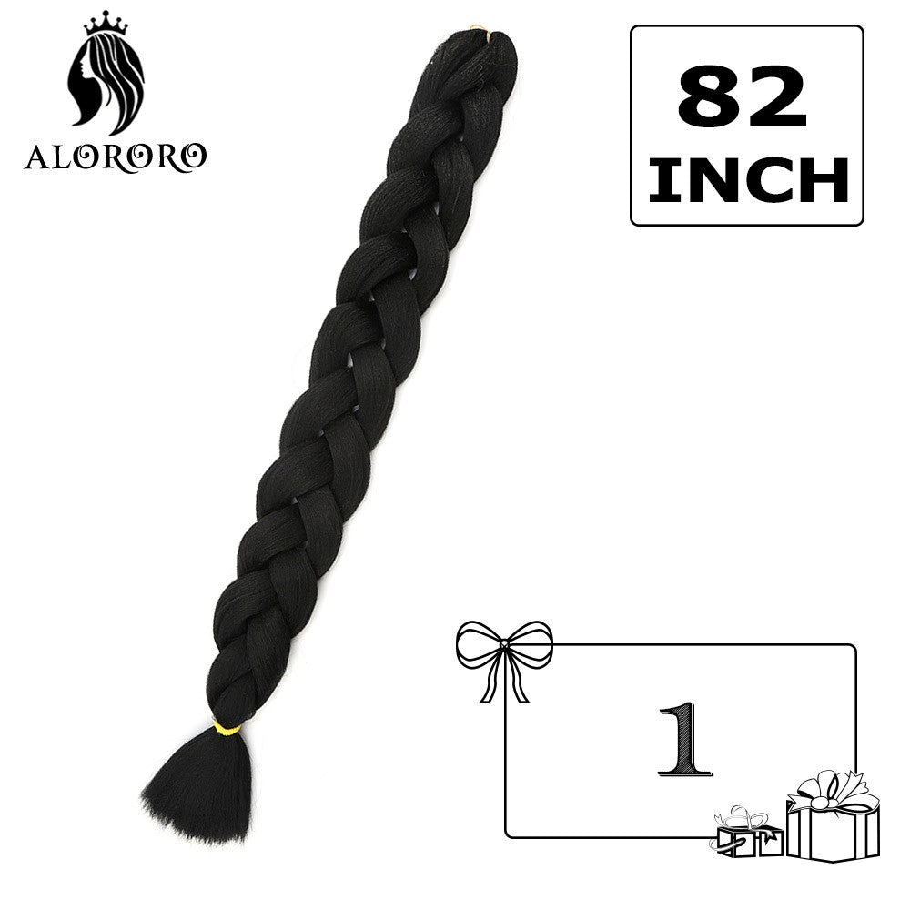 Alororo Synthetic Jumbo Braid Hair 82 Inch African Fake Hair High Temperature Fiber Puple Red Braiding Hair Extensions for Women