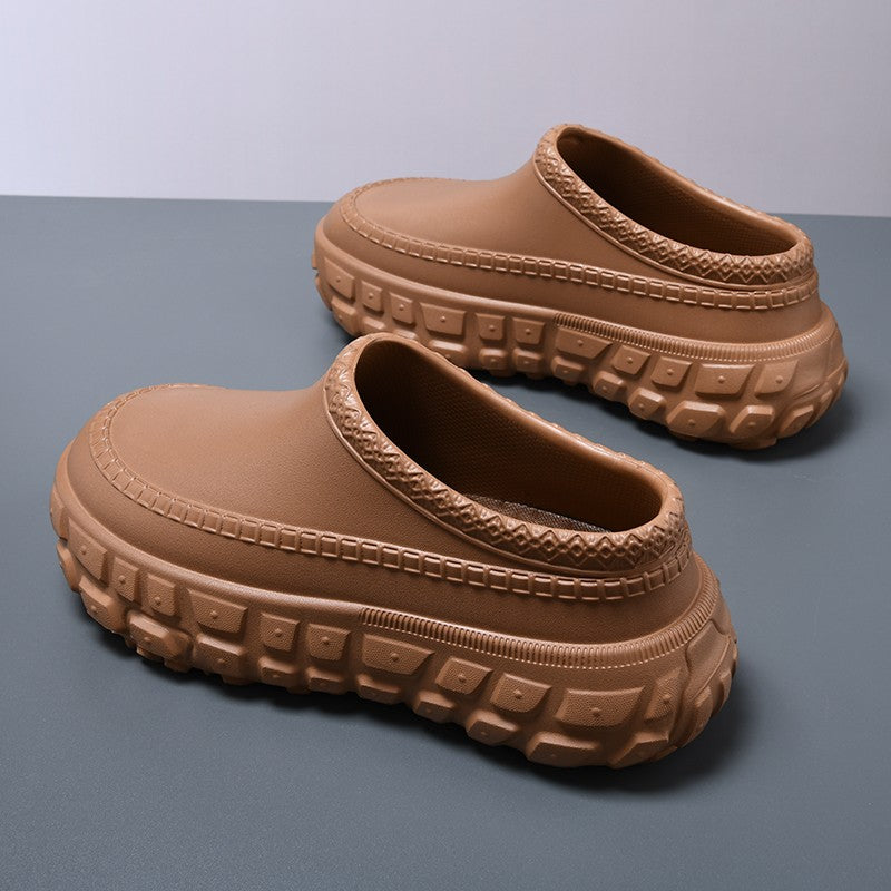 2025 New Men's Waterproof Non-slip Chef Shoes Lightweight Non-slip Wear-resistant Braid Toe Sandals Nurse Shoes