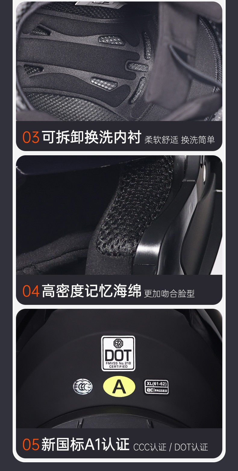 ORZ's latest high-quality motorcycle modular flip helmet ABS material dual lens full helmet DOT batch