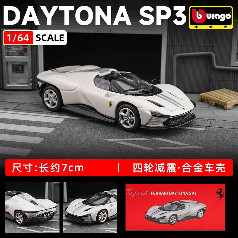 Bburago 1:64 Porsche 911 Gt2 Lamborghini Ferrari SP3 812 1959 Cadillac Miniature Alloy Diecast Car Model Collection Toy Gifts