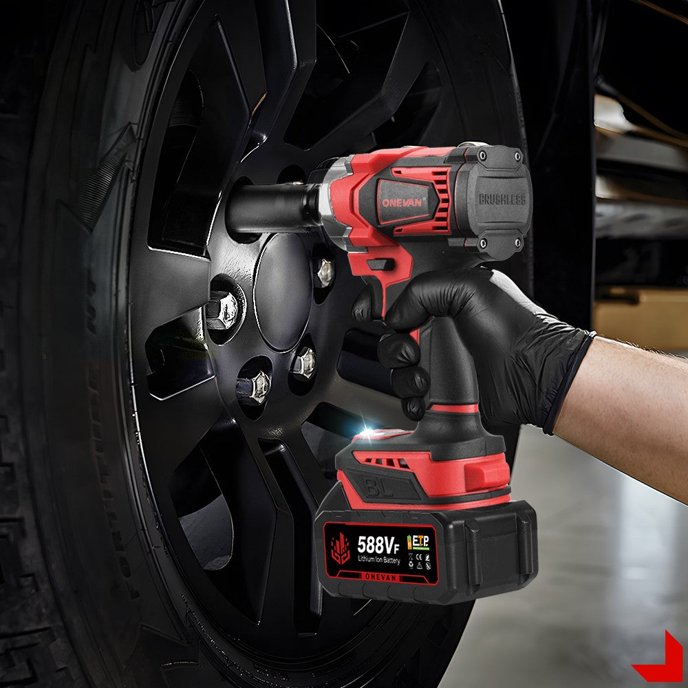 ONEVAN 1200W Brushless Cordless Electric Impact Wrench Portable Screwdriver Drill Repair Power Tool For Makita 18V Battery Pin