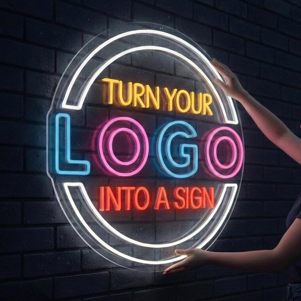 Custom Decor Sign Neon Sign Private Logo Sign Dimmable LED Light for Birthday Bar Wedding Party Company Business Logo Night Lamp