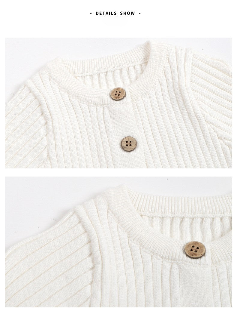 2025 New Infant Baby Girls Boys Knitted Jumpsuit Toddler Baby Girl Boys Long Sleeved Knitting Romper Children Clothes