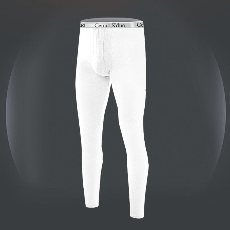Men's Thermal Underwear Pants, Slim Leggings, Fleece Thickened Skinny Warm Long Pants, Men's Warm Pants For Autumn Winter