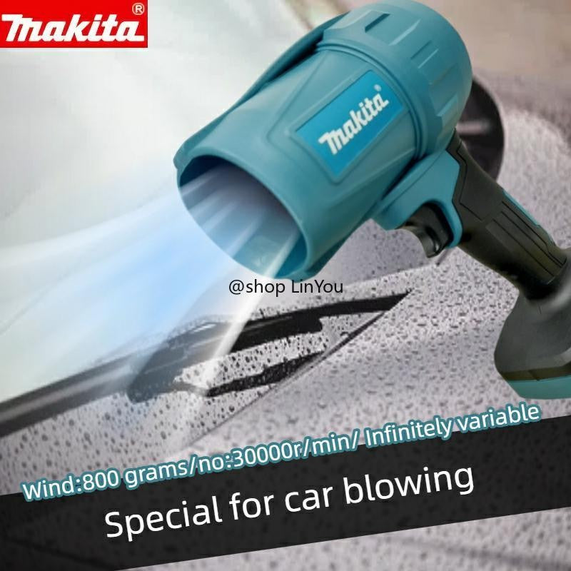 Makita 30000RPM Violent Blower Turbo Jet Fan 18V Electric Air Duster Wind Speed Turbo Rechargeable with Light Car Cleanin Tool