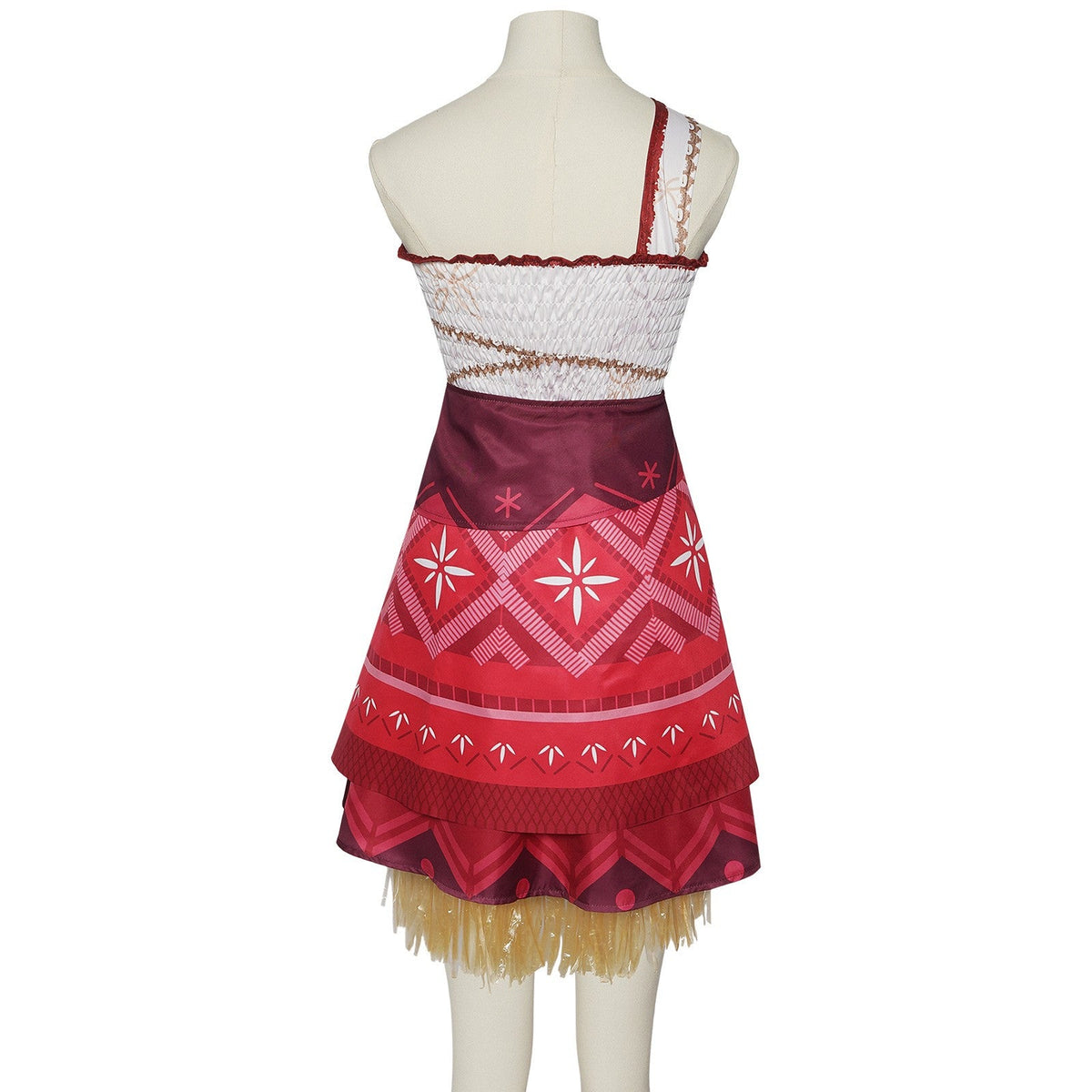 Family Matching Moana Costume Set, Adult Kids Polynesian Princess Dress with Fringe, Halloween Carnival Party Cosplay Outfit