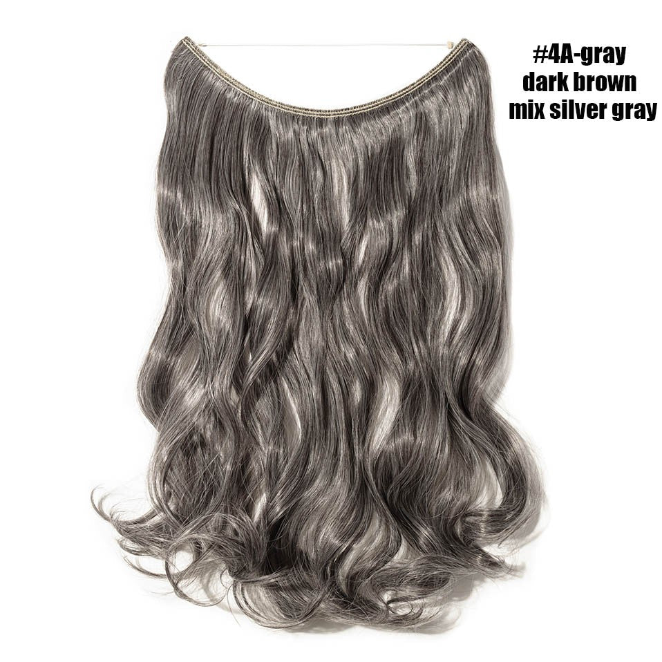 BENEHAIR Synthetic Invisible Wire No Clips In Hair Extensions Secret Fish Line Hairpieces Hair Extensions Fake Hair For Women