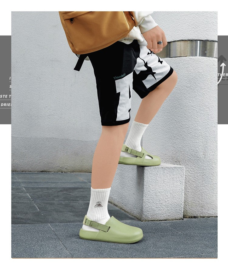 2025 New Casual EVA Sandal Men'S Non-Slip Flip-Flop Mule Design Comfortable Breathable Slip-On Lazy Shoes Adults Home Slippers