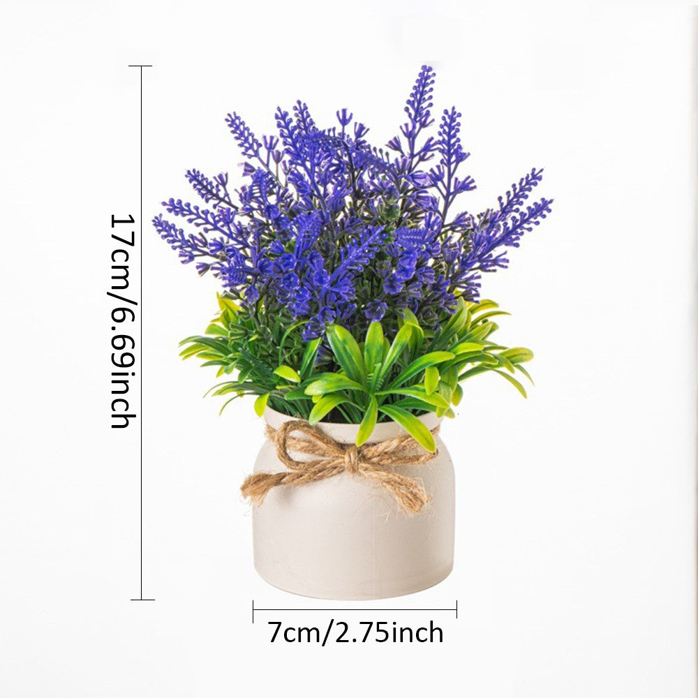 Artificial Pot Flowers Small Fake Plants with Pot Mini Potted Plants for Home Room Office Party TableTop Decoration Fake Potted