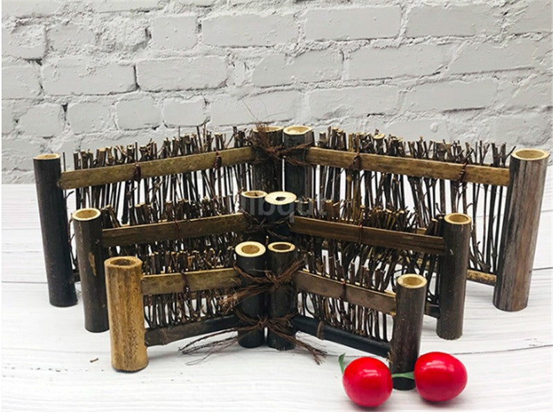 Vintage bamboo sushi dish bamboo fence Japanese Korean fence plate Cuisine Sushi Boats Bamboo Creative Exquisite Sushi Tools