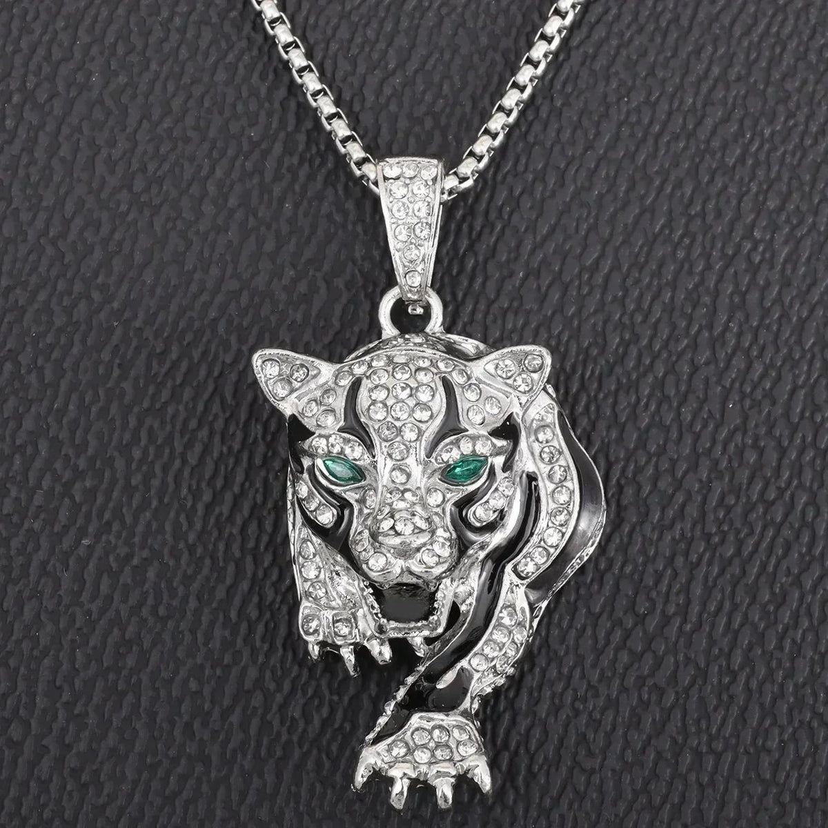 Bling Iced Out Pistol Pendant Submachine Gun Necklace Men Personality Hip Hop Rock Punk Cool Street Party Jewelry Gift
