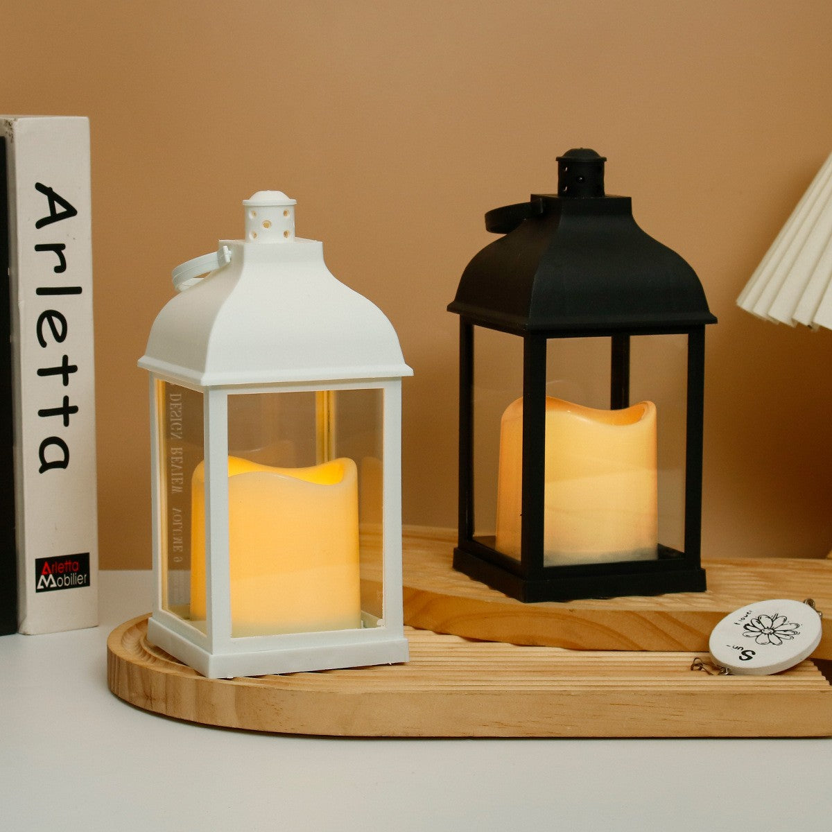 Portable LED Candle Lamps Camping Horse Tent Lanterns Outdoor Garden Desk Holiday Atmosphere Retro Night Light Decorative Lamps
