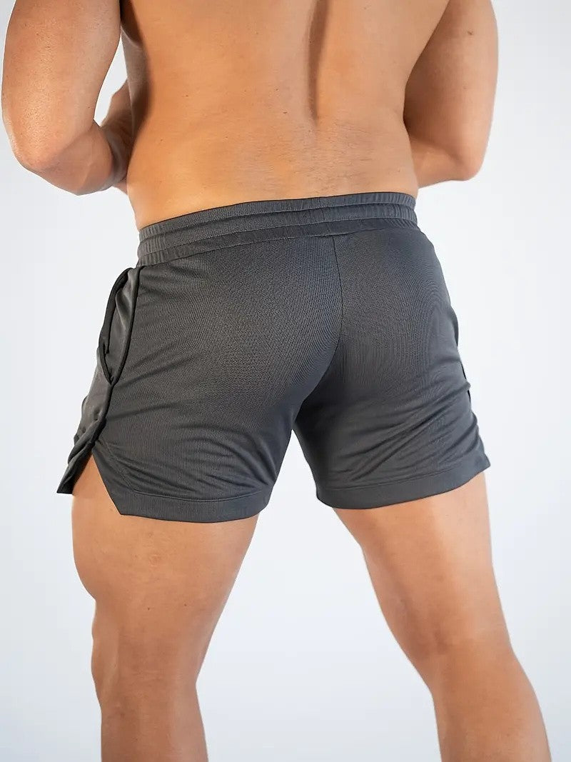 2024 Latest, Fast Drying Breathable Muscle Running Shorts, Marathon Seven Legs, Fitness Beach Pants, Tight Mesh Fabric, Hip Hop