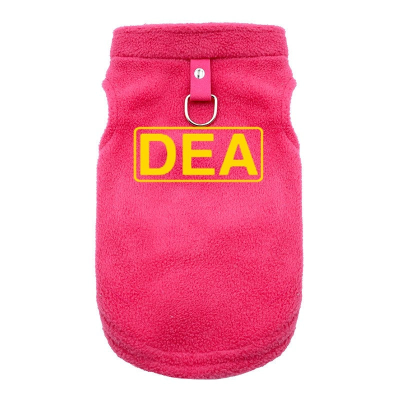 FBI Soft Dog Clothes Vest Warm Puppy Dogs Vest Cloak Pet Winter Clothing Jacket Coat Small Medium Dogs Outfit Chihuahua S-XL