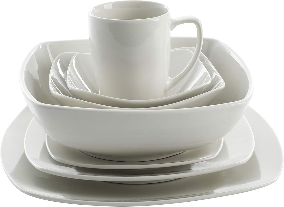 Zen Buffetware 39 Piece Dinnerware Set , White