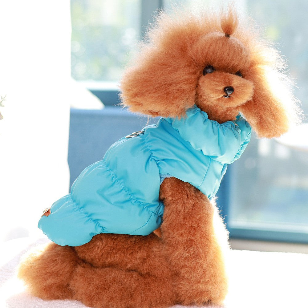 Soft Warm Dog Clothes Winter Padded Puppy Cat Coat Jacket For Small Medium Dogs Chihuahua French Bulldog Poodle Vest Pet Outfit