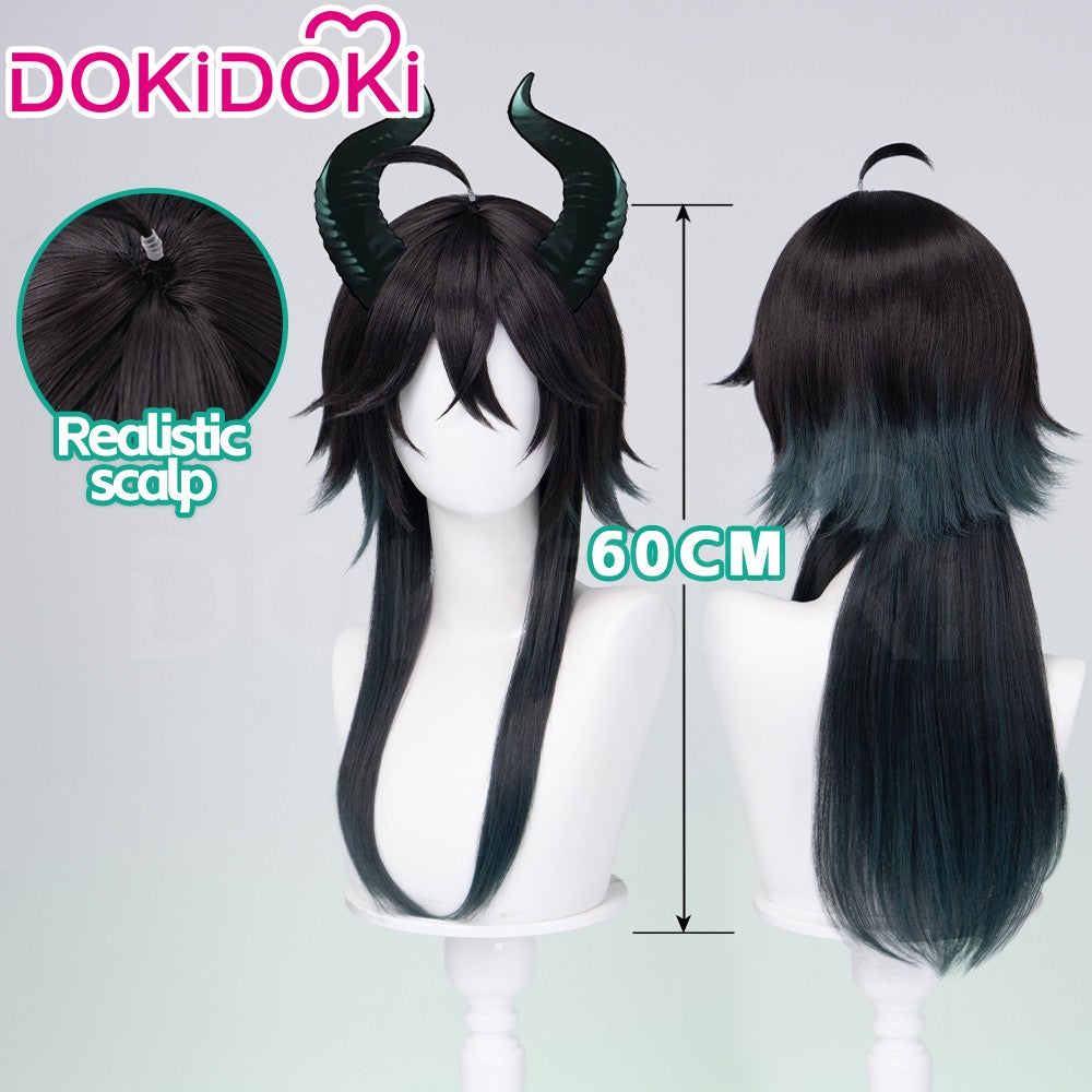 ?Ready for Ship?Idia Malleus Leona Vil Crowley Wig Game Cosplay DokiDoki Men 120cm Long Hair Fiber Idia Halloween Free Wig Cap