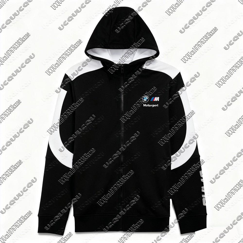 BMW M Motorsport MT7 New Zipper Hoodies Autumn Winter BMW Motorcycle Zip Up Sweat Jacket BMW Casual Coat Men Women Zipper Coats