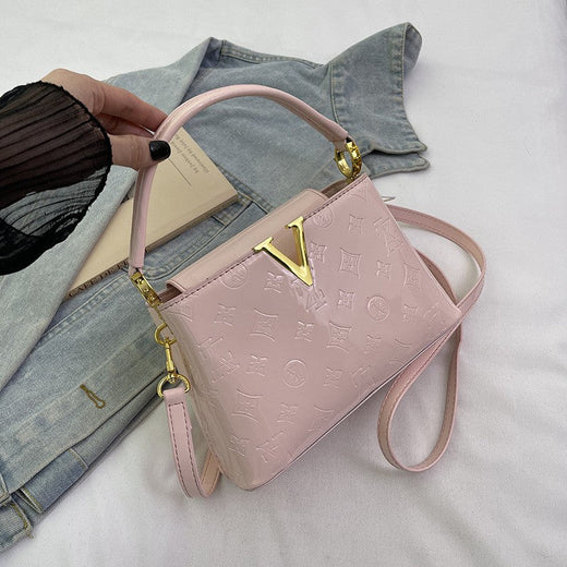 Luxury 2025 Patent Leather Bucket Bag for Women Large Capacity Tote Work Commuter Bag Chic Shoulder Crossbody Purse