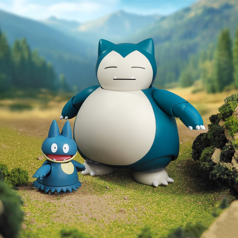 Original Blokees Pokemon Adventure Prologue Snorlax Cinderace Scyther Lucario Action Figure Model Assembling Toys Birthday Gifts