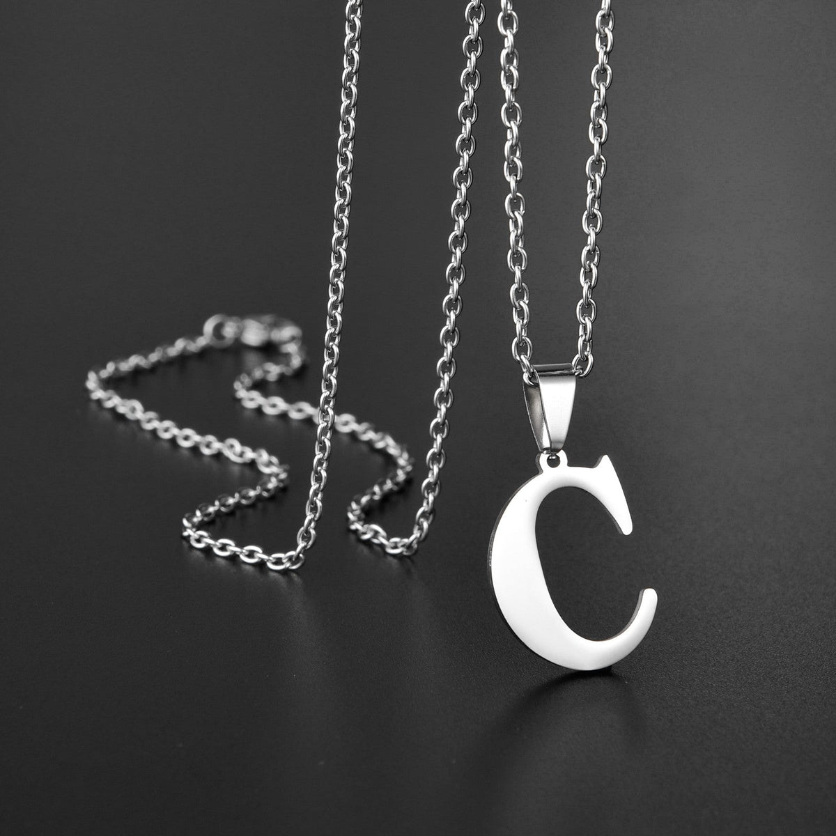 26 Alphabet Letters A-Z Name Pendant Stainless Steel Necklace Initial Minimalist Necklaces For Men Women Fashion Gifts Wholesale