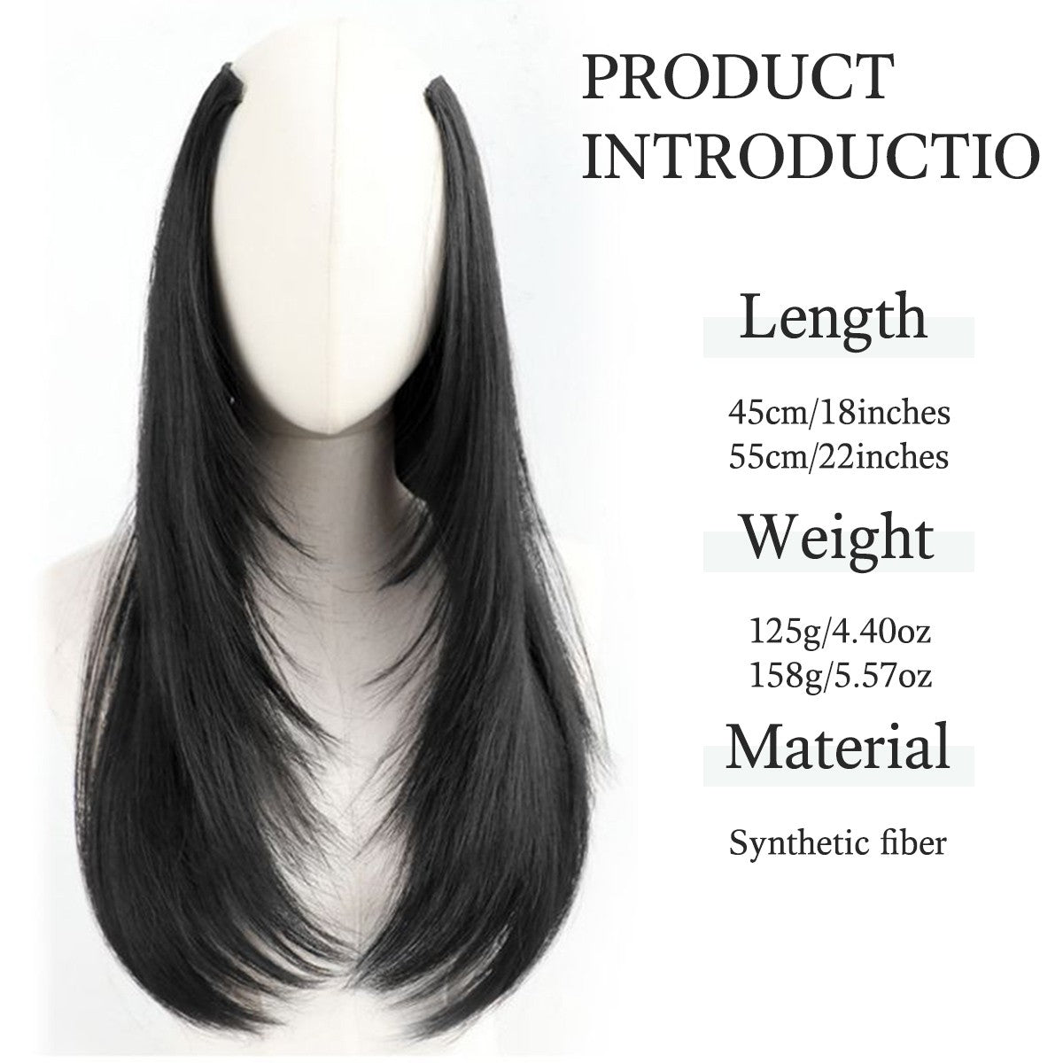 Synthetic layered V-shaped hair extension wig women's heat-resistant clip hair wig atmosphere long curly hair