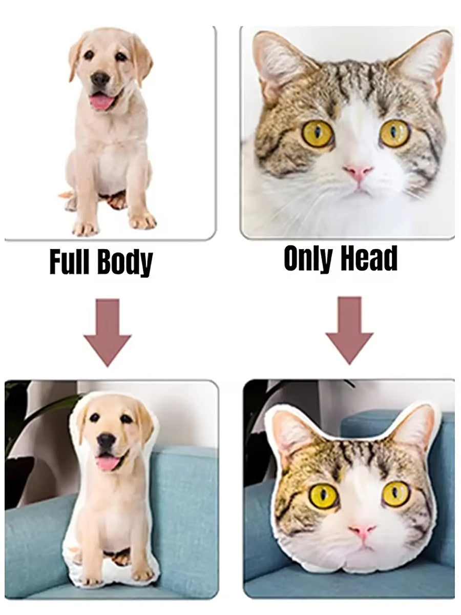 Winter New Photo Custom Pillow 3D-Printed Pet Dog Cat Cushion Cartoon Animal Pillow Sofa Bed Decors Unique Birthday Gifts