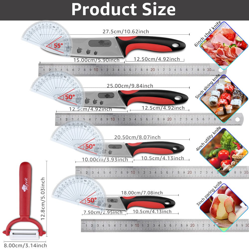 Kitchen Chef Knife Rustproof Fruit Paring Knife Ceramic Knife Household Utility Vegetable Slicing Knives Sharp Black Blades Cook