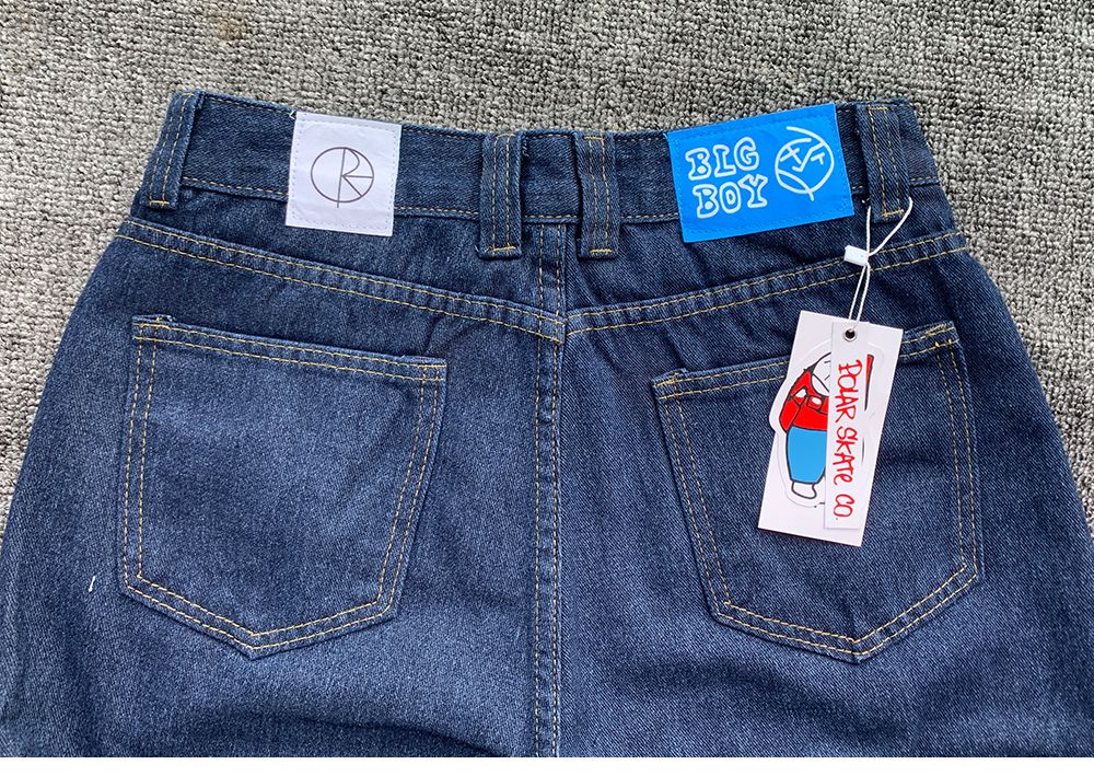 Y2K Embroidery Baggy Boy Jeans Women Streetwear Gothic Cartoon Blue Straight Jeans Retro Punk Rock High Waist Denim Trousers
