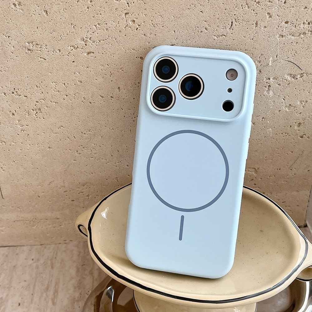 For Magsafe Magnetic Wireless Charging Solid Color Silicone Phone Case For iPhone 17 Pro Max/17/17 Pro Air Bumper Back Cover
