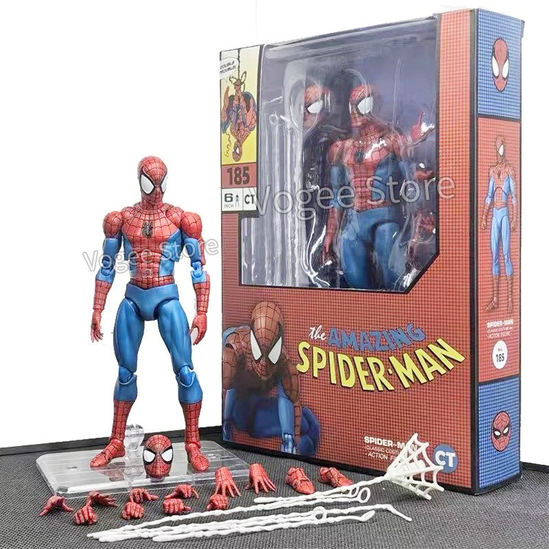 Ct Toys Spiderman Mafex 185 Classic Costume Anime Figure Ver Miles Morales 2099 Spider-man Action Figure Figurine Toys Kids Gift
