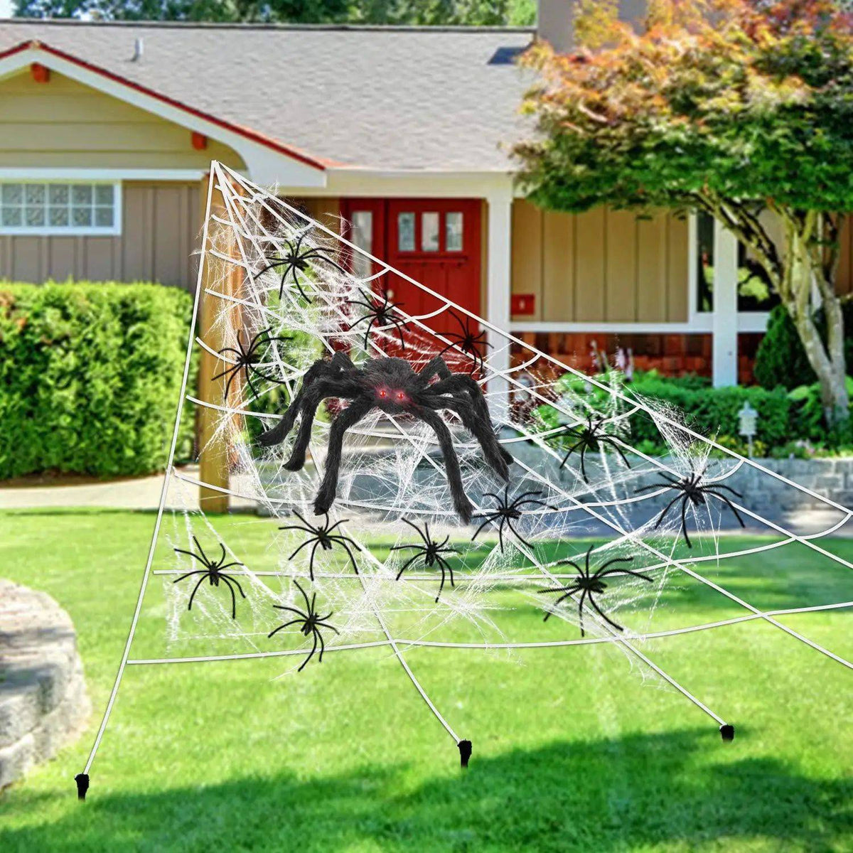 Halloween Spider Decoration Realistic Super Plush Spider Scary Indoor Home Scream Party Outdoor Garden Yard Decoration Supplies