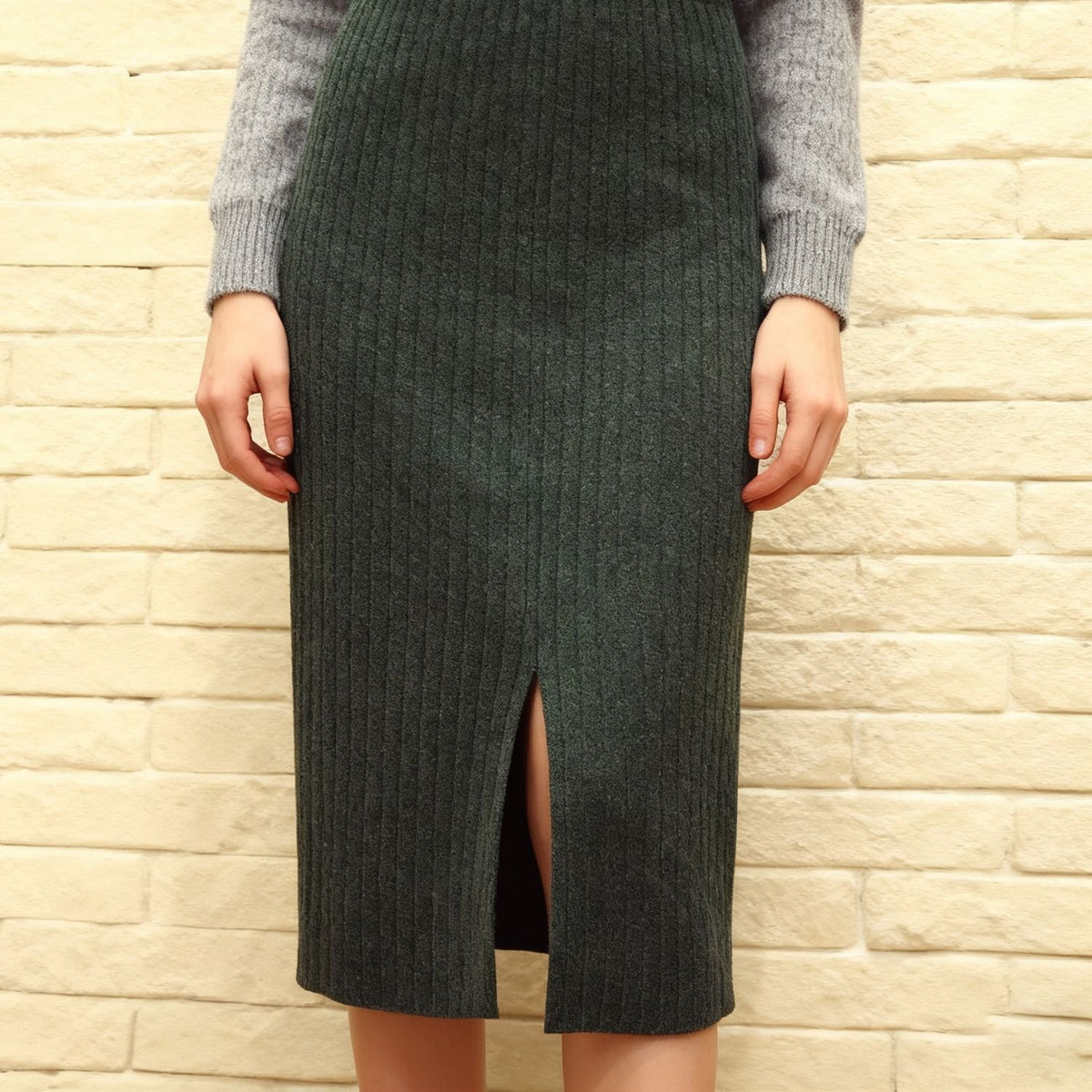 Bodycon Vintage Knit Long Skirt Womens Pencil Fall Winter Skirts Black Streetwear High Waist Harajuku Clothes Wrap Skirt