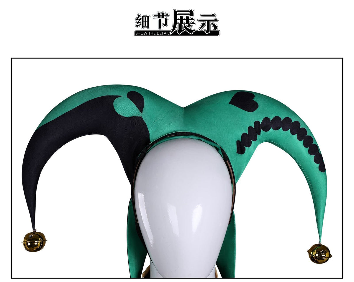 The Freak Circus Pierrot Jester Harlequin Cosplay Costume for Game Adult Clown Joker with Mask Halloween Carnival Outfits