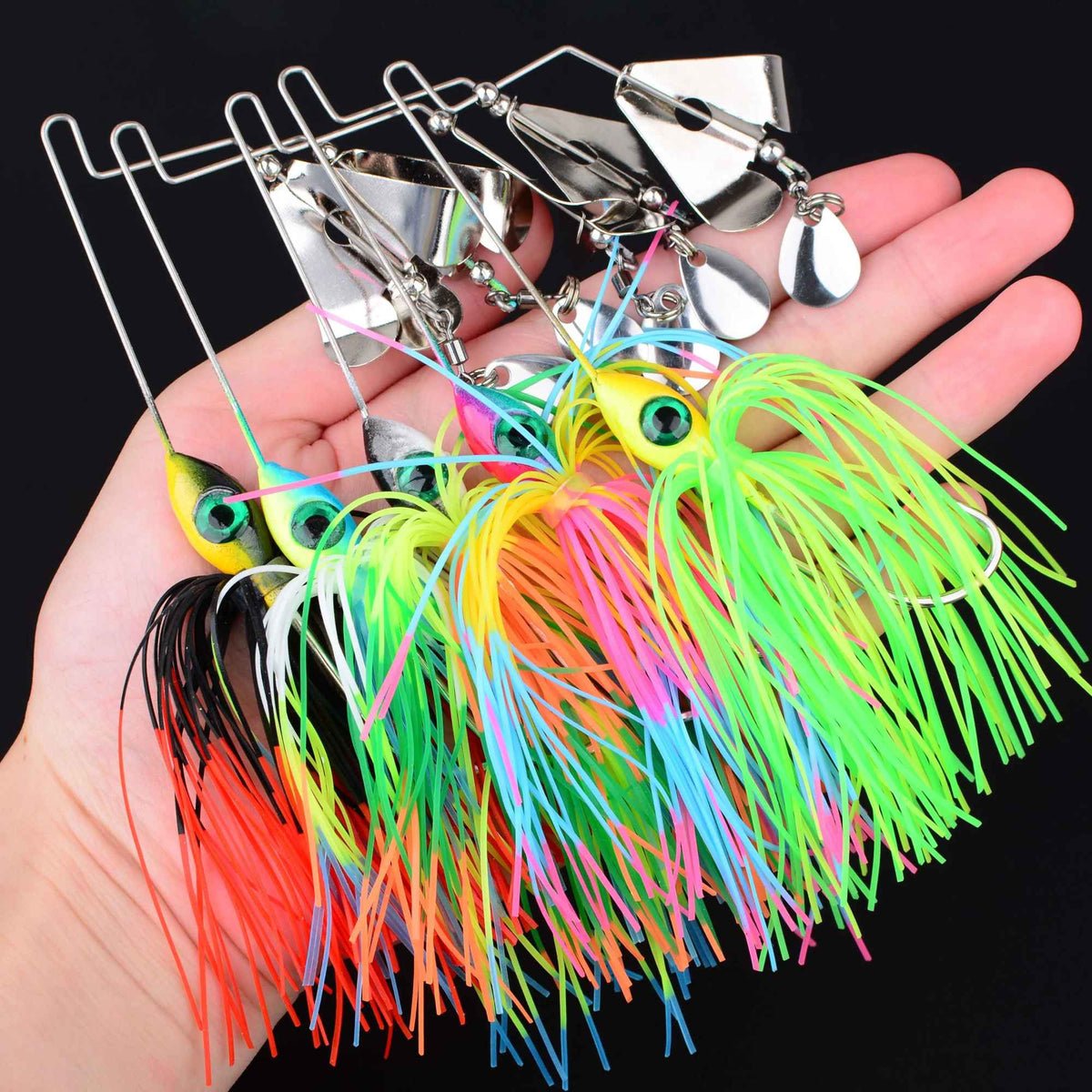 5Pcs Spinner bait Bass jig Weedless fishing lure Buzzbait wobbler chatterbait for bass pike walleye fish Tackle