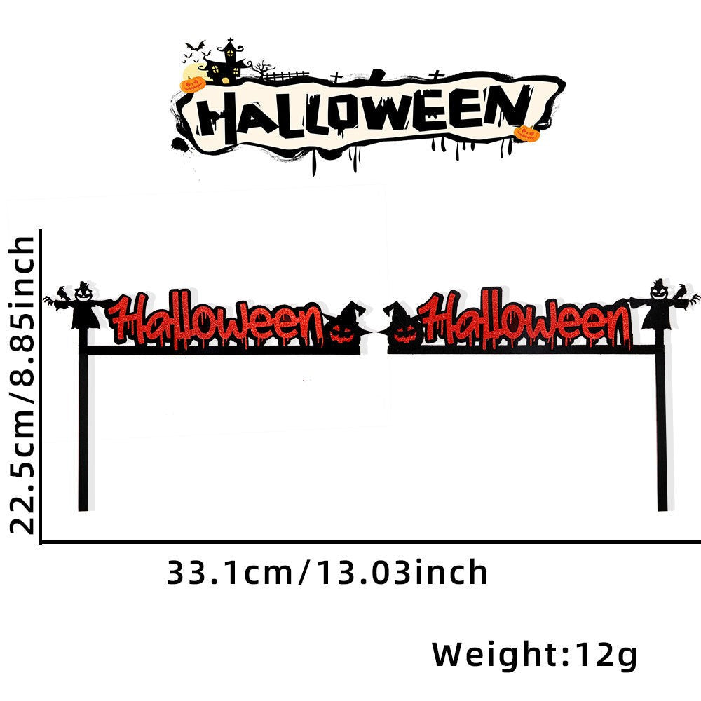 Halloween Door Frame Decoration,Bats,Pumpkins,Spider Webs,Door and Window Corner Stickers, Halloween Home Decoration