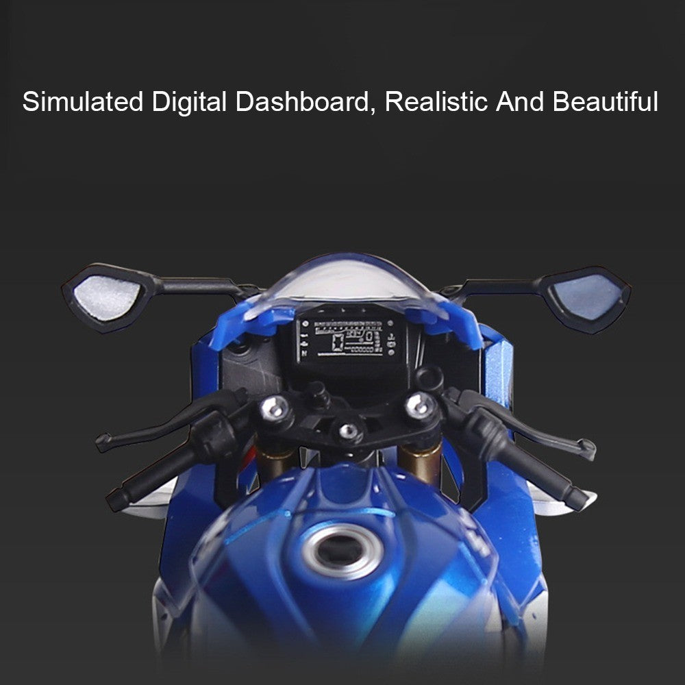 1:12 Suzuki GSX1000R R1250GS Alloy Diecast Toys Motorcycle Models Car with Light Shock Absorption Miniature Motorbike Boys Gifts