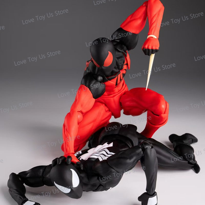 Original Mess Toys Spider Man Symbiote Spiderman Messtoys Black Suit Neighbor Scarlet Spider Anime Action Figure Gifts Toys
