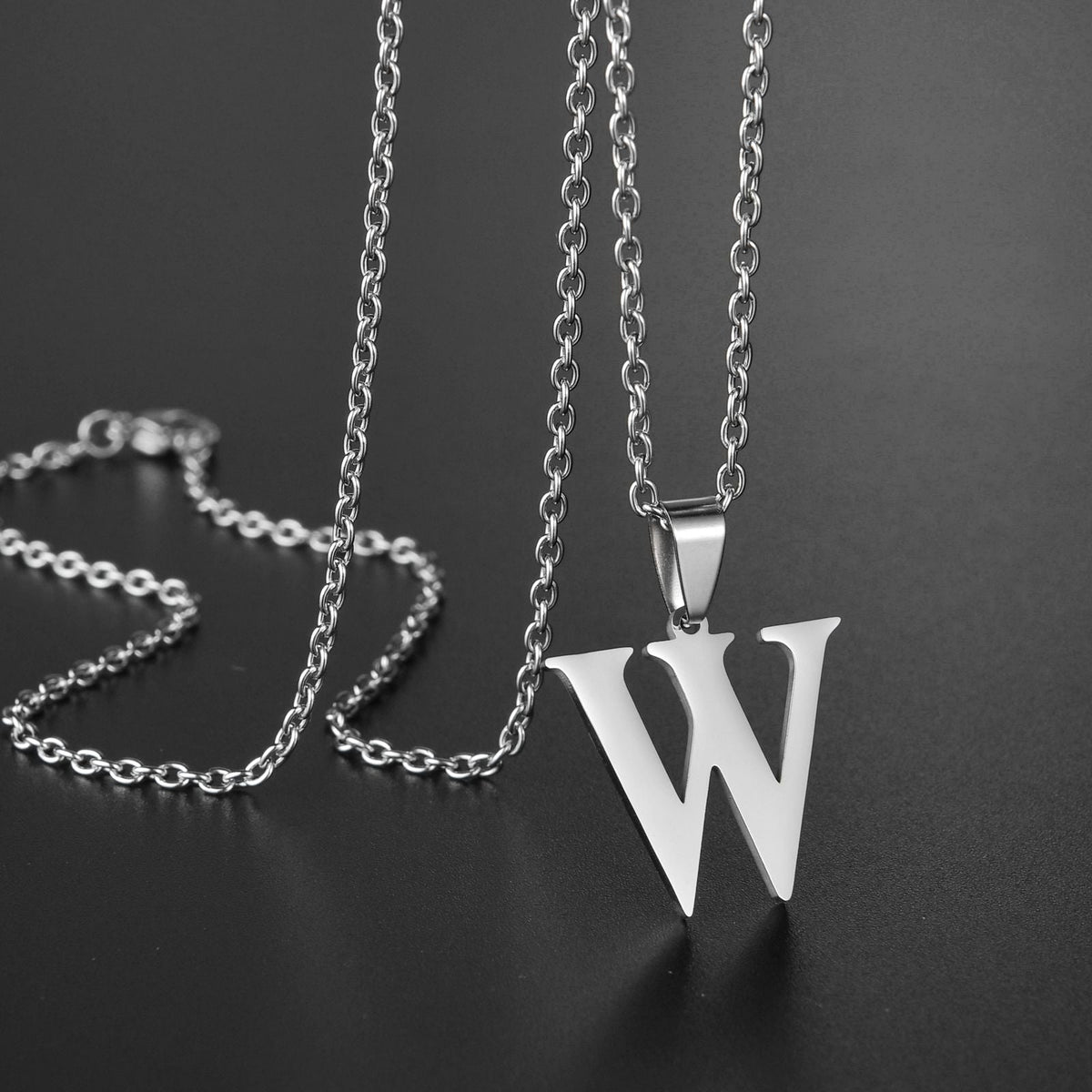 26 Alphabet Letters A-Z Name Pendant Stainless Steel Necklace Initial Minimalist Necklaces For Men Women Fashion Gifts Wholesale