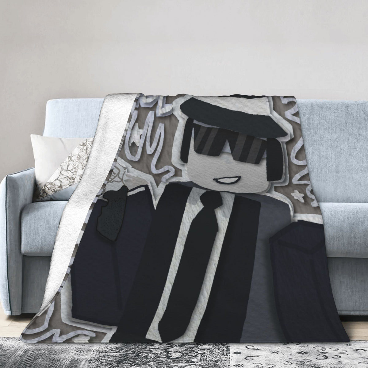 Forsaken Chance Profile Picture Blanket Quality Soft Throw Blanket Autumn Girls Boys Outdoor Street Trend Bedspread