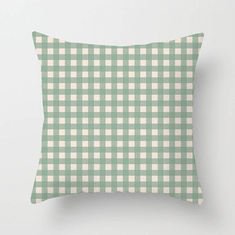 Sweet Mint Green Print Cushion Covers Fresh Art Pattern Geometric Pillowcase Fashion 45*45cm Decorative Throw Pillows Case